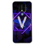 Tecno Camon 16 Dark Neon Yaprak V Harfi Baskılı Uyumlu Silikon Kılıf