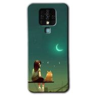 Tecno Camon 16 Kedili Kız Baskılı Uyumlu Silikon Kılıf