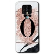 Tecno Camon 16 Pembe Mermer Desenli Ö Harfi Baskılı Uyumlu Silikon Kılıf