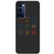 Tecno Camon 18 Avengers Minimalism Baskılı Uyumlu Silikon Kılıf