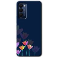Tecno Camon 18 Çizim Çiçekleri Baskılı Uyumlu Silikon Kılıf