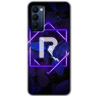 Tecno Camon 18 Dark Neon Yaprak R Harfi Baskılı Uyumlu Silikon Kılıf