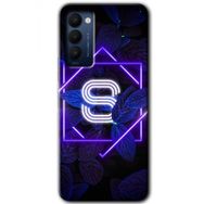 Tecno Camon 18 Dark Neon Yaprak S Harfi Baskılı Uyumlu Silikon Kılıf
