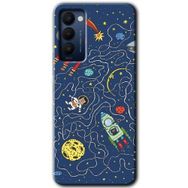 Tecno Camon 18 Kedi Galaksi Baskılı Uyumlu Silikon Kılıf
