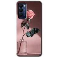 Tecno Camon 18 Retro Gül Baskılı Uyumlu Silikon Kılıf