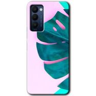 Tecno Camon 18P 3D Yaprak Baskılı Uyumlu Silikon Kılıf