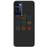 Tecno Camon 18P Avengers Minimalism Baskılı Uyumlu Silikon Kılıf