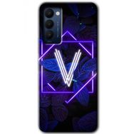 Tecno Camon 18P Dark Neon Yaprak V Harfi Baskılı Uyumlu Silikon Kılıf