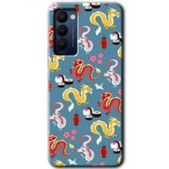Tecno Camon 18P Funky Dragon Baskılı Uyumlu Silikon Kılıf