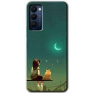 Tecno Camon 18P Kedili Kız Baskılı Uyumlu Silikon Kılıf