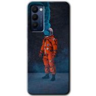 Tecno Camon 18P Smoke Astronot Baskılı Uyumlu Silikon Kılıf