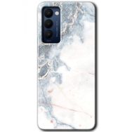 Tecno Camon 18P White Marble Baskılı Uyumlu Silikon Kılıf