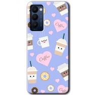 Tecno Camon 18T Coffee Cake Baskılı Uyumlu Silikon Kılıf
