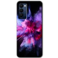Tecno Camon 18T Color Splash Purple Baskılı Uyumlu Silikon Kılıf