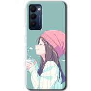 Tecno Camon 18T Happy Girl Baskılı Uyumlu Silikon Kılıf