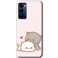 Tecno Camon 18T Kedi Aşkı Baskılı Uyumlu Silikon Kılıf