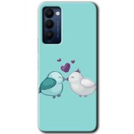 Tecno Camon 18T Mutlu Kuşlar Baskılı Uyumlu Silikon Kılıf