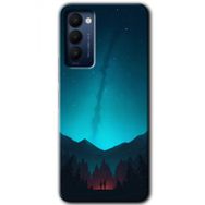 Tecno Camon 18T Night Fores Mount Baskılı Uyumlu Silikon Kılıf
