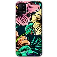 Tecno Pova Çizim Çiçekler Baskılı Uyumlu Silikon Kılıf