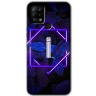 Tecno Pova Dark Neon Yaprak İ Harfi Baskılı Uyumlu Silikon Kılıf