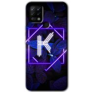 Tecno Pova Dark Neon Yaprak K Harfi Baskılı Uyumlu Silikon Kılıf