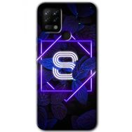 Tecno Pova Dark Neon Yaprak Ş Harfi Baskılı Uyumlu Silikon Kılıf