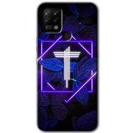 Tecno Pova Dark Neon Yaprak T Harfi Baskılı Uyumlu Silikon Kılıf