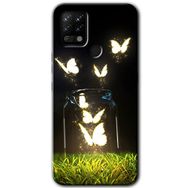 Tecno Pova Işıklı Kelebekler Baskılı Uyumlu Silikon Kılıf