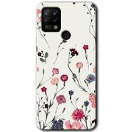 Tecno Pova Mat Çiçek Baskılı Uyumlu Silikon Kılıf