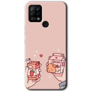 Tecno Pova Meyveli Süt Baskılı Uyumlu Silikon Kılıf