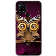 Tecno Pova Owl Bird Branch Baskılı Uyumlu Silikon Kılıf