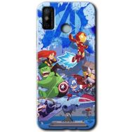 Tecno Spark 6 Go Avengers Cartoon Baskılı Uyumlu Silikon Kılıf