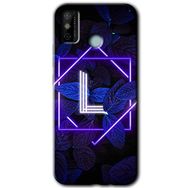 Tecno Spark 6 Go Dark Neon Yaprak L Harfi Baskılı Uyumlu Silikon Kılıf