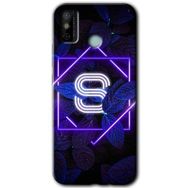 Tecno Spark 6 Go Dark Neon Yaprak S Harfi Baskılı Uyumlu Silikon Kılıf