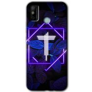 Tecno Spark 6 Go Dark Neon Yaprak T Harfi Baskılı Uyumlu Silikon Kılıf