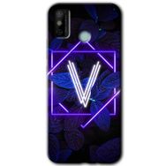 Tecno Spark 6 Go Dark Neon Yaprak V Harfi Baskılı Uyumlu Silikon Kılıf