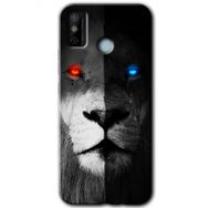 Tecno Spark 6 Go Fire and Ice Lion Baskılı Uyumlu Silikon Kılıf