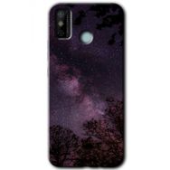 Tecno Spark 6 Go Gece Galaksi Baskılı Uyumlu Silikon Kılıf