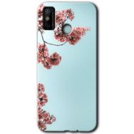 Tecno Spark 6 Go Japon Çiçeği Baskılı Uyumlu Silikon Kılıf