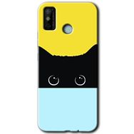 Tecno Spark 6 Go Kara Kedi Baskılı Uyumlu Silikon Kılıf