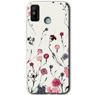 Tecno Spark 6 Go Mat Çiçek Baskılı Uyumlu Silikon Kılıf