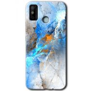 Tecno Spark 6 Go Mavi Buzul Baskılı Uyumlu Silikon Kılıf