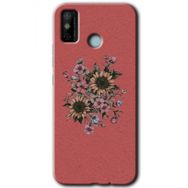 Tecno Spark 6 Go Retro Çiçek Baskılı Uyumlu Silikon Kılıf