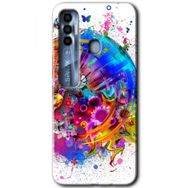 Tecno Spark 7 Pro 4K Clock Baskılı Uyumlu Silikon Kılıf