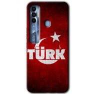 Tecno Spark 7 Pro Ayyıldız Türk Baskılı Uyumlu Silikon Kılıf
