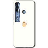 Tecno Spark 7 Pro Cat Minimalism Baskılı Uyumlu Silikon Kılıf