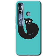 Tecno Spark 7 Pro Cat Vector Baskılı Uyumlu Silikon Kılıf
