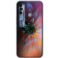 Tecno Spark 7 Pro Çiçek Motif Baskılı Uyumlu Silikon Kılıf