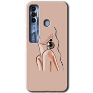 Tecno Spark 7 Pro Çizim Silüet Baskılı Uyumlu Silikon Kılıf