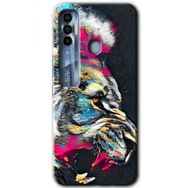 Tecno Spark 7 Pro Colorfull Aslan Baskılı Uyumlu Silikon Kılıf